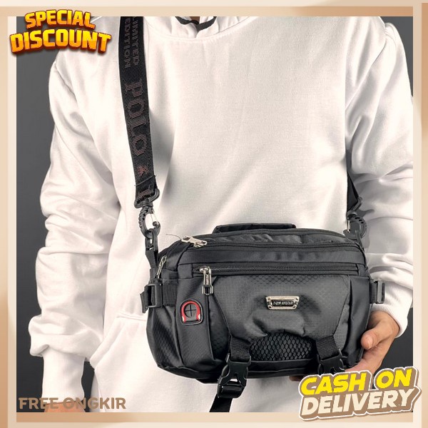 Tas Tad Taa Tass Selempang Samping Soren Srempang Slepang Selampang Cangklong Jalan Kondangan Pria L