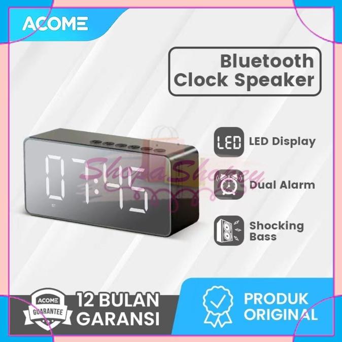 Acome A17 Speaker Bluetooth 5.2 LED Display / Speaker Jam Alarm LED