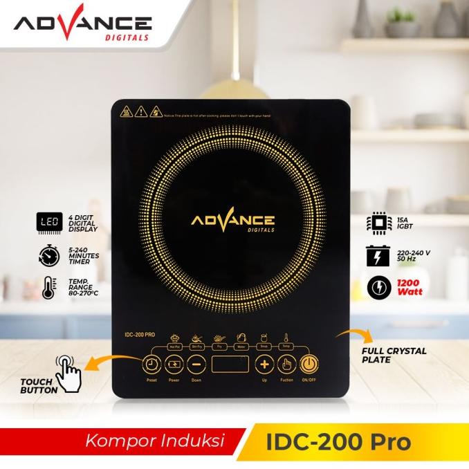 Advance Idc-200 Pro Kompor Listrik 1200Watt Kompor Induksi Touchscreen Erikbalson