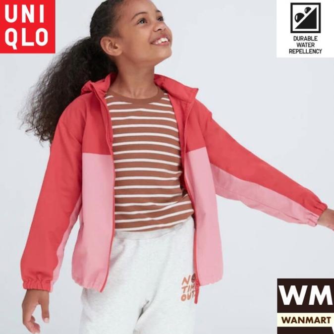 UNIQLO Kids Jacket Unisex Jaket Anak Laki Perempuan Parka Saku Pink