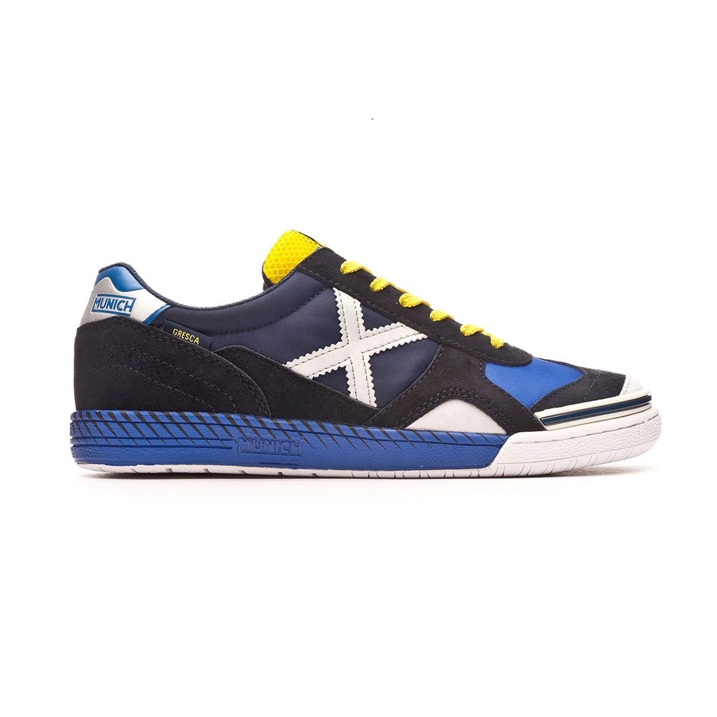 X Munich Sepatu Futsal Gresca 295 - Navy White
