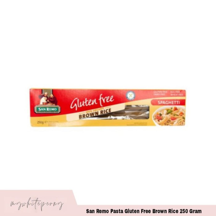 

Promo San Remo Pasta Spaghetti Gluten Free Brown Rice 250 Gram