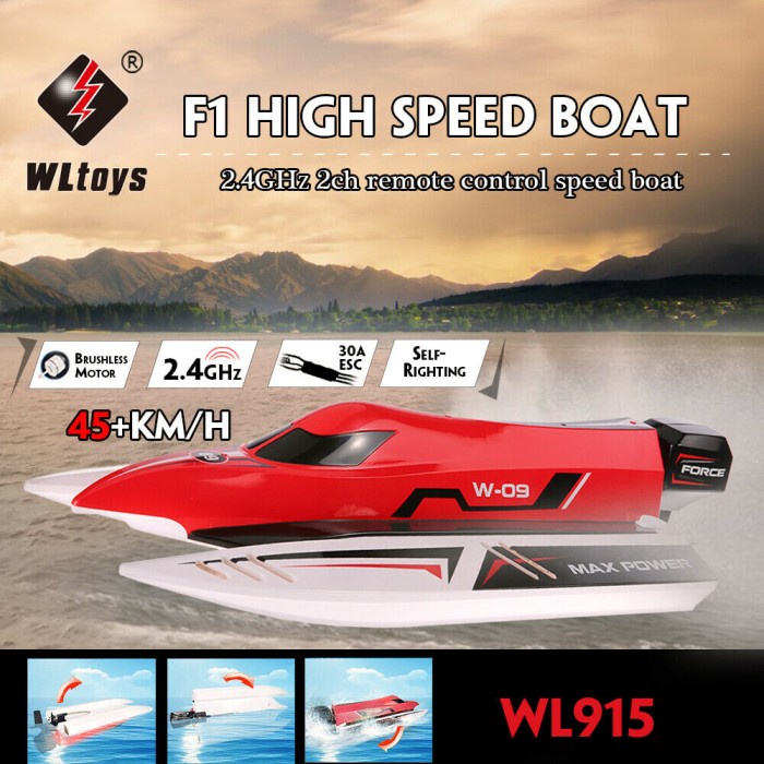 Promo Wl915 2.4G Speed Rc Boat Brushless Boat