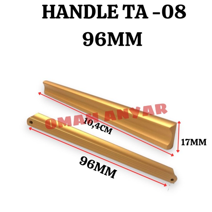Handle Aluminium Pegangan Laci Lemari Mebel Kitchen Set TA-08 Huben