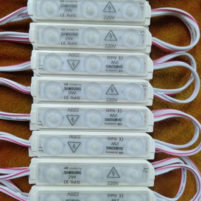 led module 3 mata Samsung 220V warna putih