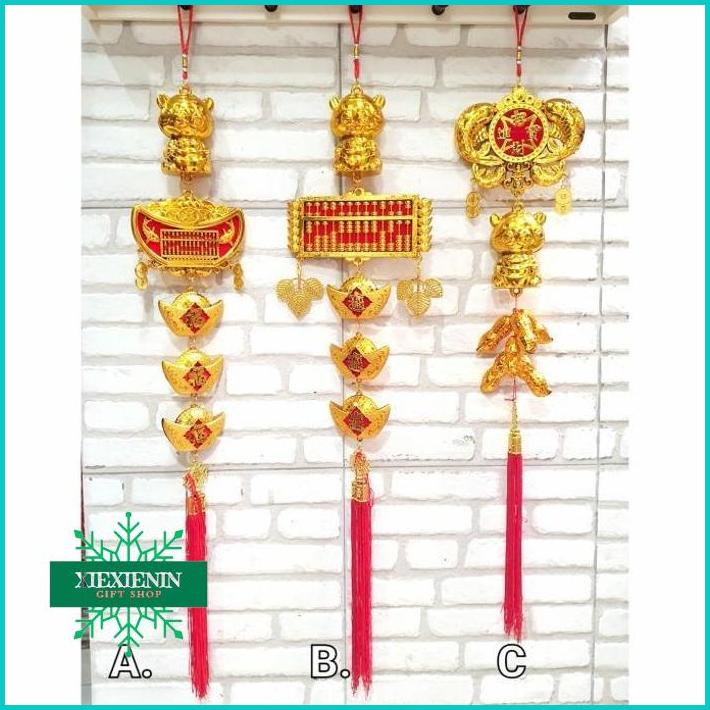 XIEXIENIN Gantungan Macan Emas Besar Dekorasi Imlek Hiasan Imlek Tahun Baru 2022