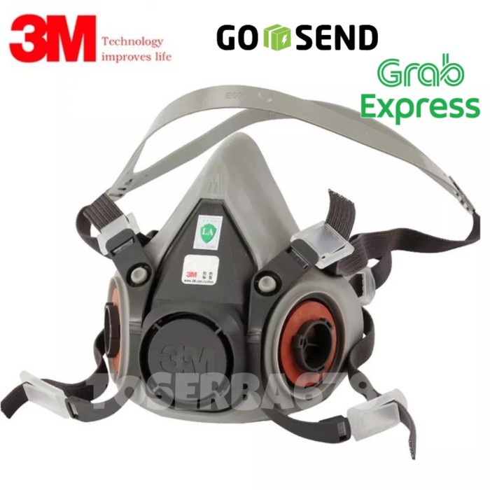 Masker 3m 6200 Respirator Half Face Body 3m 6200 Respirator