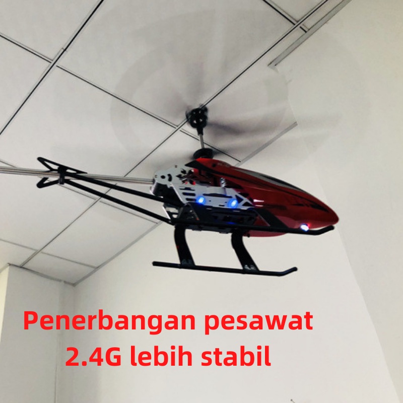 4Ch Alloy Pesawat Ukuran Besar 2.4G Remote Control Helikopter Led Outdoor Mainan Anak