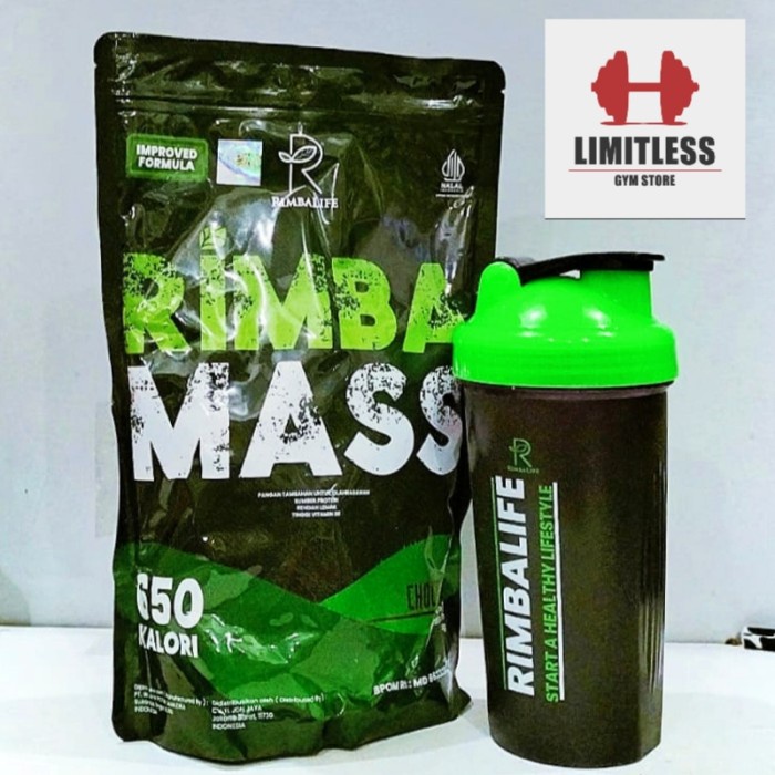 Rimba Mass Rimbamass Gainer 2 lbs 900g Susu Fitness Penggemuk Badan