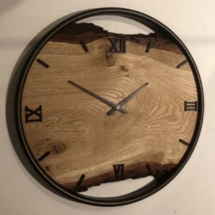 Konfli Jam Dinding Aesthetic Kayu Jati Diameter 60 Cm