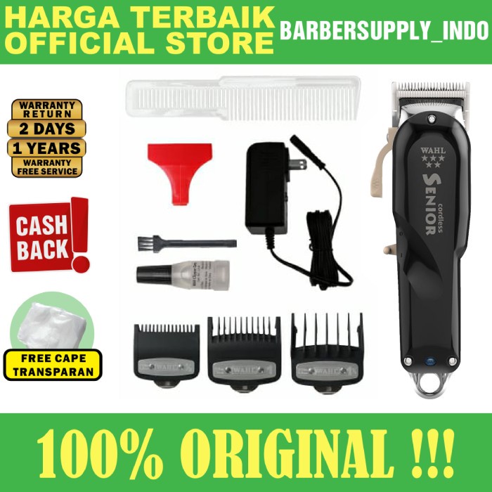 Wahl Senior Cordless Clipper ORIGINAL USA Alat Cukur Rambut Garansi