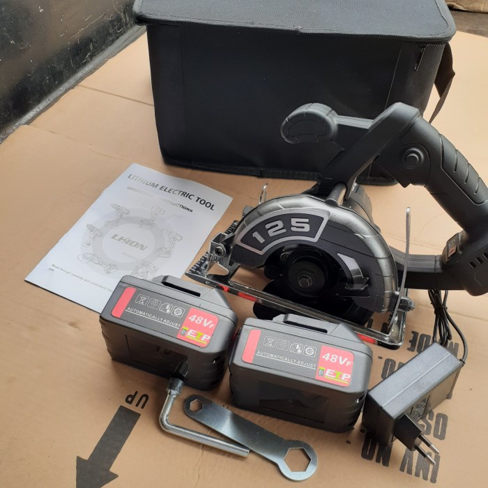 Cordless Marble Cutter Mesin Potong Granit/keramik Baterai JLD J5-48 -Megah CT