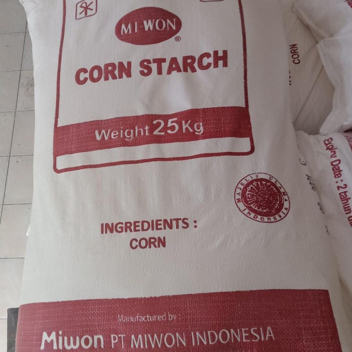 

Baru!! Only Corn Starch Miwon / Tepung Maizena Miwon 1zak 25kg