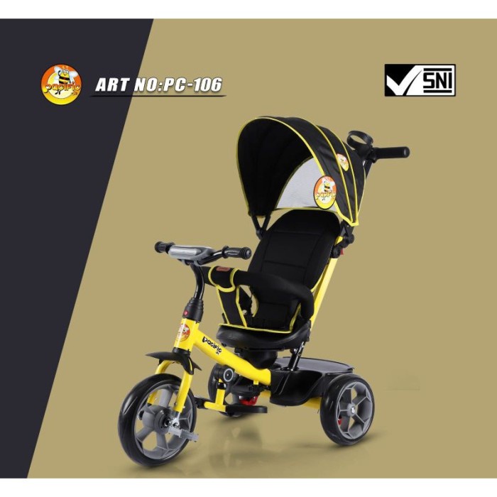 Promo Sepeda Roda Tiga Tricycle Stroller Pacific 106 Bayi Balita