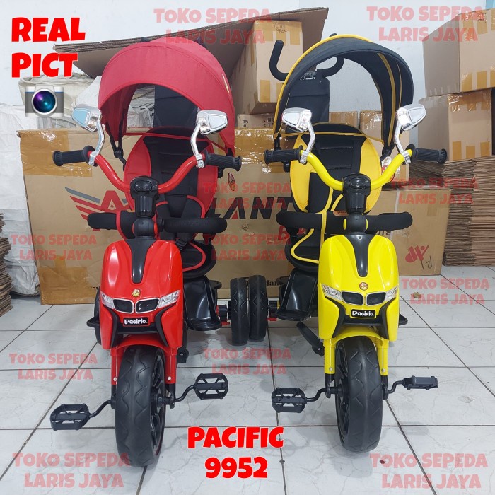 Promo Sepeda Roda Tiga Pacific 9952 , Sepeda Stroller Anak Pacific 9952 New