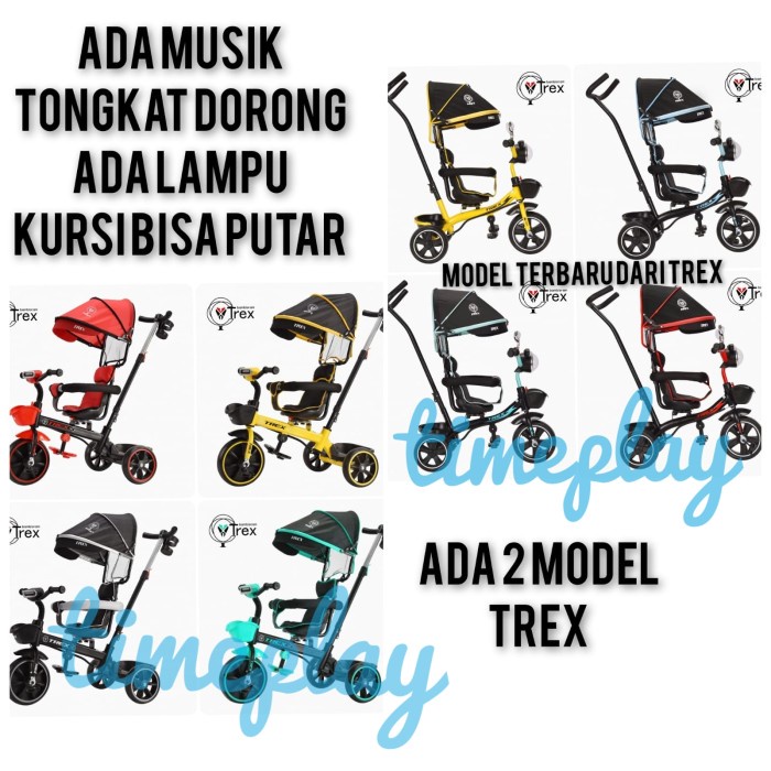 Promo Sepeda Stroller Roda 3 Trex Tc 10 Bisa Putar Ada Musik Model Baru 2021