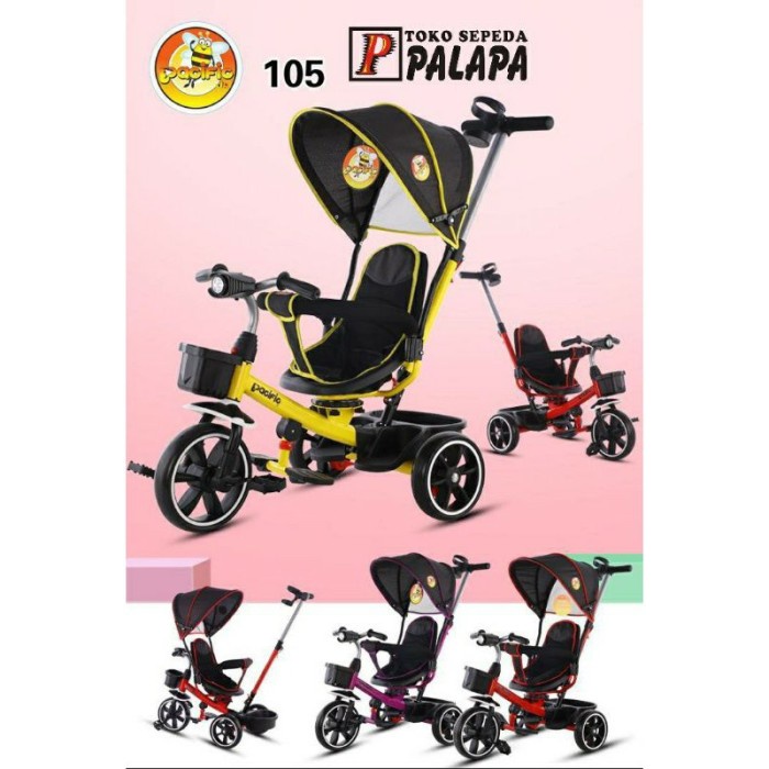Promo Sepeda Anak Roda Tiga 3 Pacific 105 Tricycle Baby Stroller
