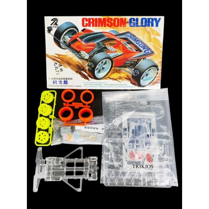 Gratis Ongkir Mini 4wd Merk DD Ruize Crimson Glory Full Clear  Limited Edition (tri00j.apa)