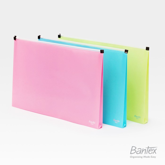 

Terbaru 12 Pcs Bantex Map Folder Zipper Envelope Holder F4 Plastik Sky Blue Terbatas