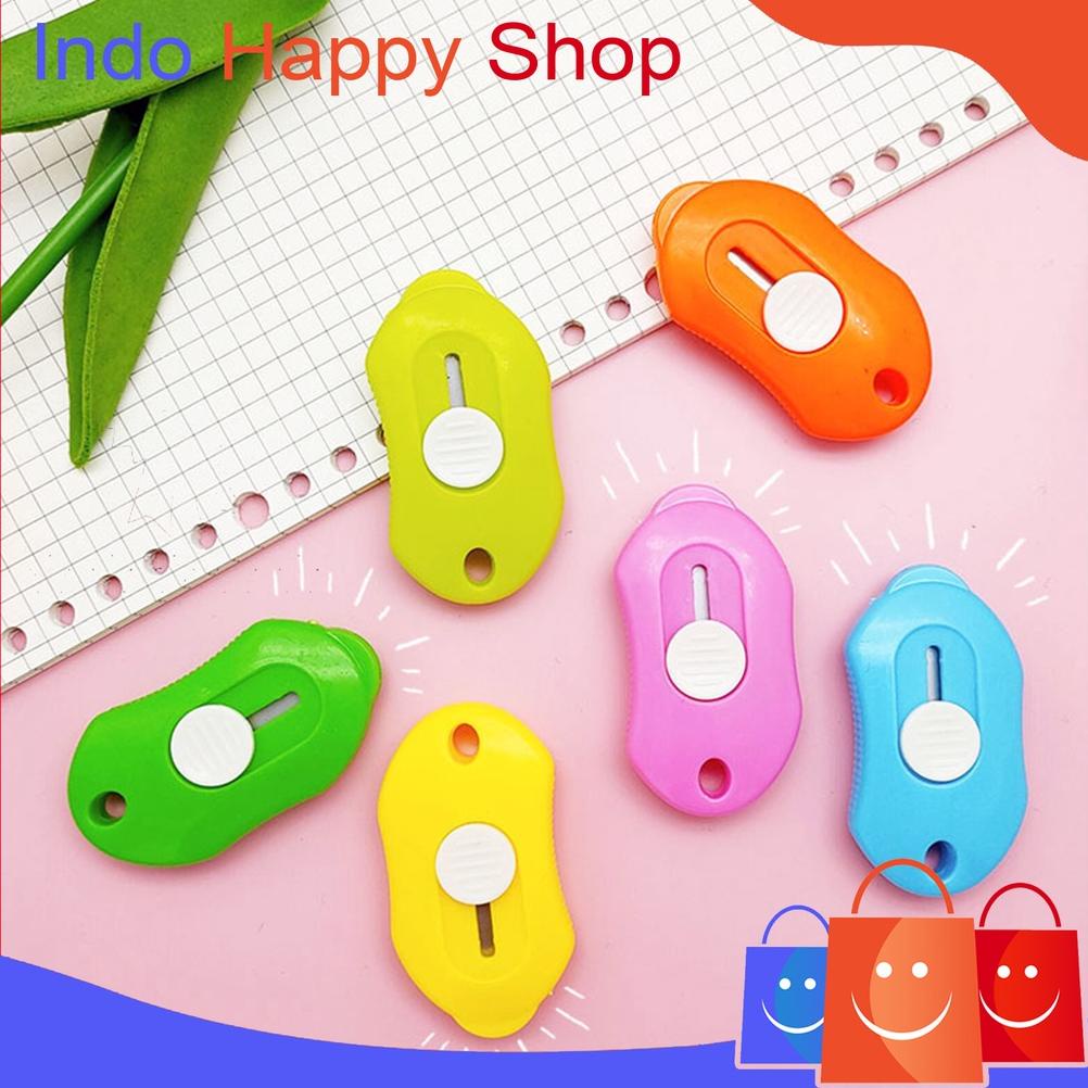 

4A. Cutter Mini Portable Pisau Pemotong Kertas Cutter Sekolah