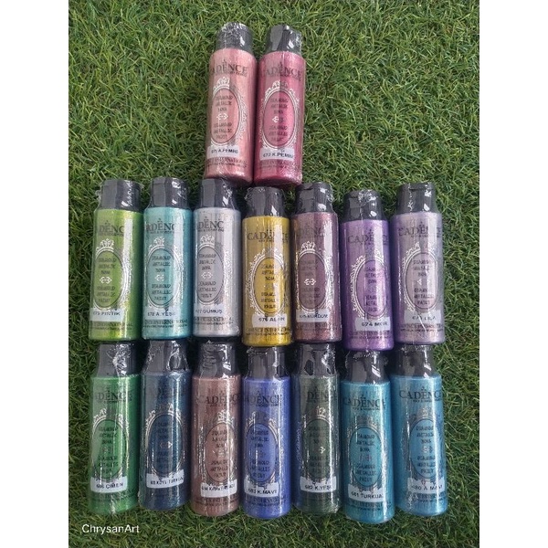 

Cadence Diamond Metalik Paint 75ml (Suitable for Craft)/Cat Akrilik/Cat Acrylic
