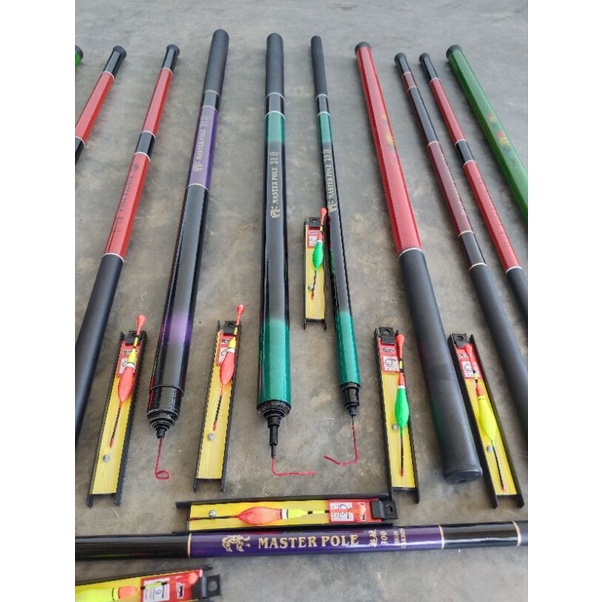Set Joran Tegek ukuran 630cm Siap Pakai Cocok Buat Ikan Gabus Lele