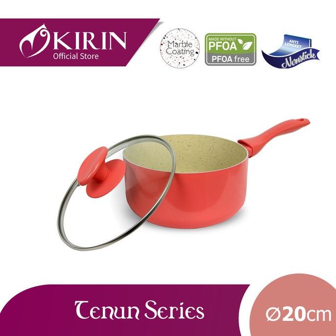 Kirin Saucepan Tenun 20cm Pink Teflon Marble