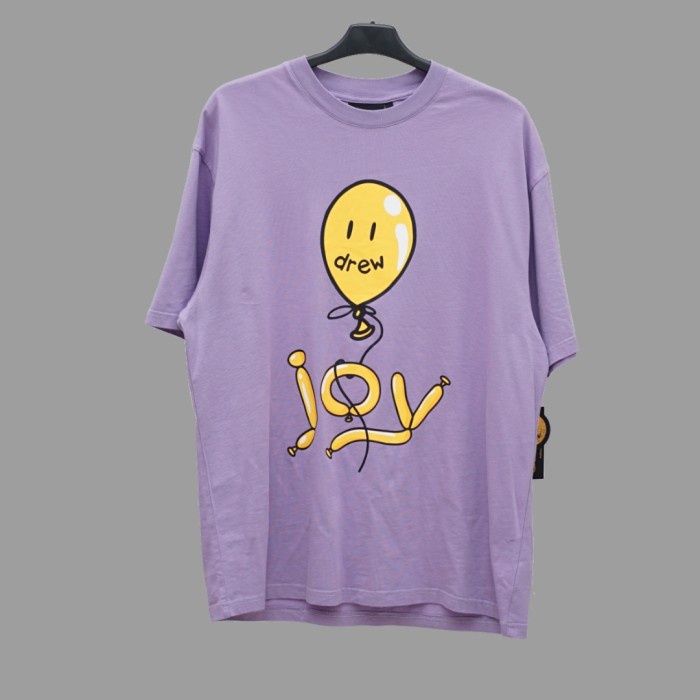DREW HOUSE YELLOW SMILE BALLOON IN LAVENDER TEE ORIGINAL KAOS UNISEX - S