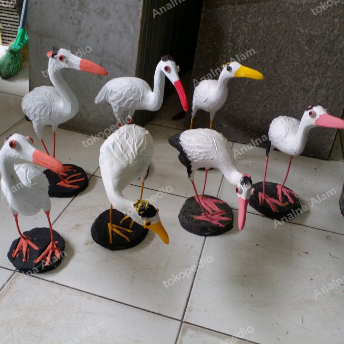 patung bangau/patung taman/patung air mancur