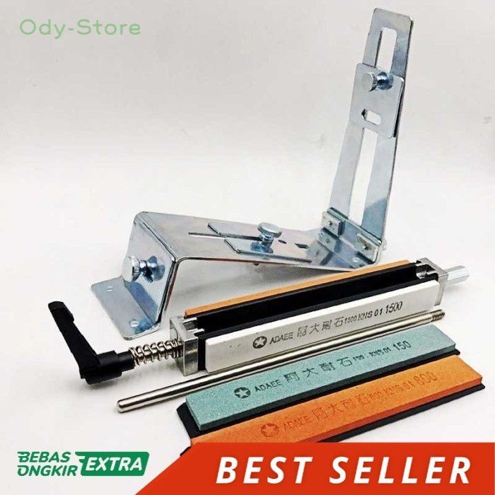 Pengasah Pisau Alat Bantu Asah Pisau Sudut Stabil + 4 PCS Batu Asahan