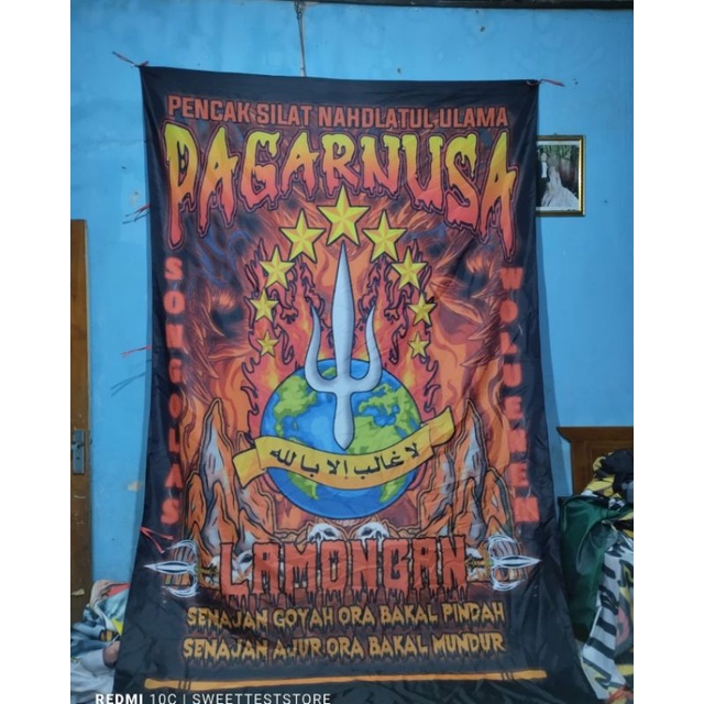 BENDERA PAGAR NUSA FULL PRINTING, GIANTFLAG PN, BENDERA PAGAR NUSA, MINIFLAG CUSTOM, BENDERA CUSTOM,