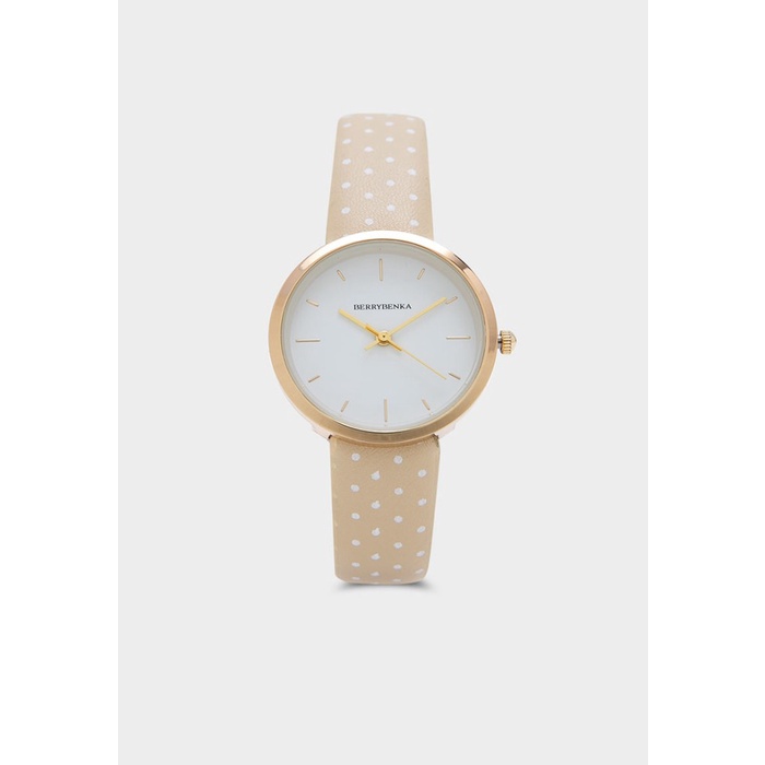 BERRYBENKA - JAM TANGAN KULIT WANITA SOFIA CANDACE POLKADOT