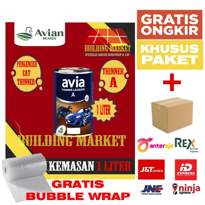 Promo Pengencer Cat Besi Kayu Duco Tiner Thiner A Avian Avia 1 Liter Paket