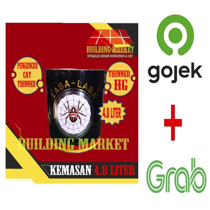 Promo Pengencer Cat Besi Kayu Duco Tiner Thiner Thinner Laba Laba Hg 4.8 Ltr