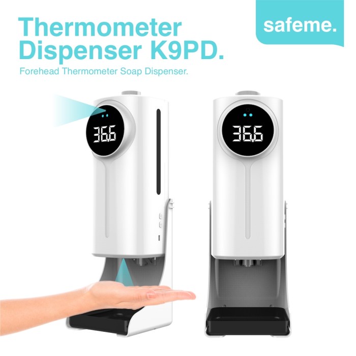 Dispenser Hand Sanitizer Otomatis Touchless Termometer K9 Pro Dual Ori -Tatasie