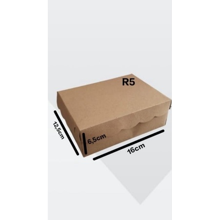 

KARDUS KUE/JAJAN R5 COKLAT 12CM×16cm×6cm