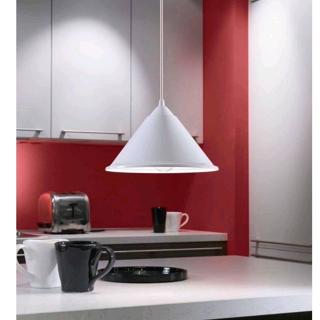 kap lampu gantung minimalis putih white ceiling lighting pendant lamp