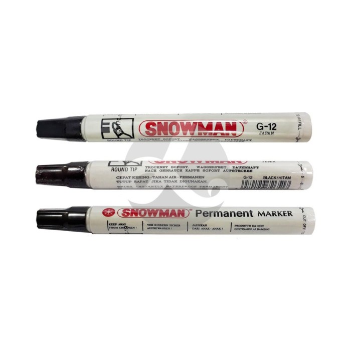 

SNOWMAN PERMANENT BLACK Spidol Papan Tulis Whiteboard