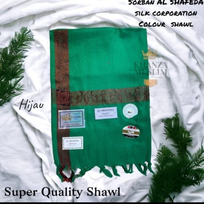 sorban sorban kashmiri shawl hijau(V8R8) sorban palestina original sorban yaman BISA COD TERMURAH so