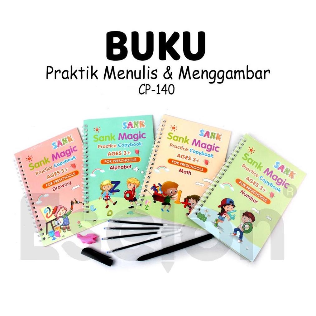

Original 1set isi 4 Buku Ajaib Belajar Menulis / Sank Magic Practice Copybook Terlaris