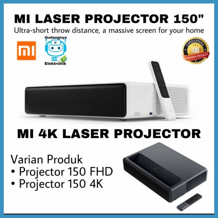 XIAOMI LASER PROJECTOR 4K / FHD -MI 4K LASER PROJECTOR 150" FULL HD