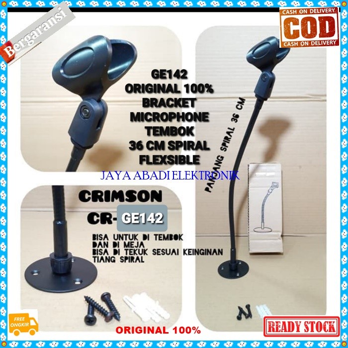 Asli Ge142 Original Bracket Microphone Tembok Dinding Meja Table Gantung Ori