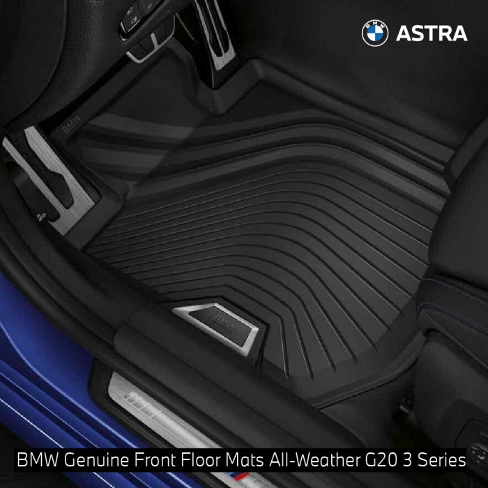 BMW GENUINE FRONT FLOOR MATS ALL-WEATHER G20 3 SERIES