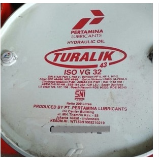 ✅New Oli Pertamina Turalik 43 Isovg 32 Hidrolik Curah 20Liter Limited