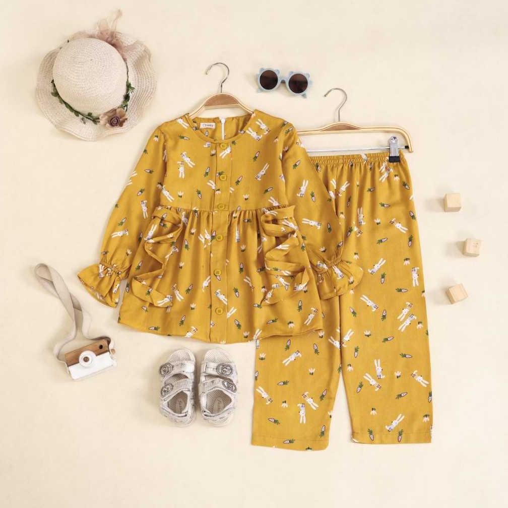Special Chieky - One Set Rayon  Anak/ Set Tunik anak 1-10 Tahun/Setelan anak perempuan ,.