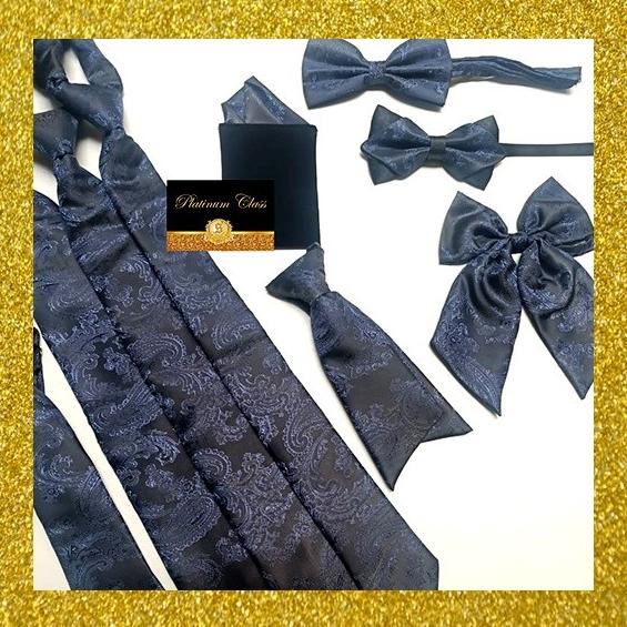 Dasi navy biru dongker batik pria platinum class bahan sutra premium