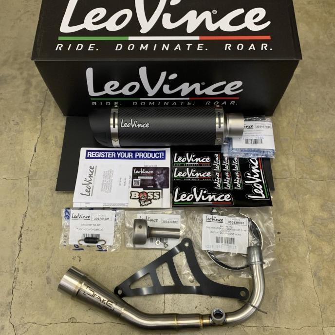 Knalpot Leovince GP Corsa Evo Carbon Vespa Iget