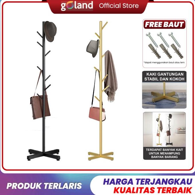 Goland Gantungan Baju Berdiri Besi Clothes Stand hanger Kamar Tidur
