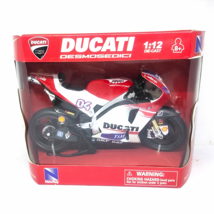 PROMO DIECAST MOTOGP DUCATI MINIATUR MOTOR GP 1:12 BAHAN BESI TERLARIS