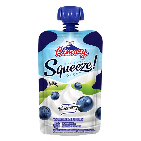 Promo Harga Cimory Squeeze Yogurt Blueberry 120 gr - Shopee